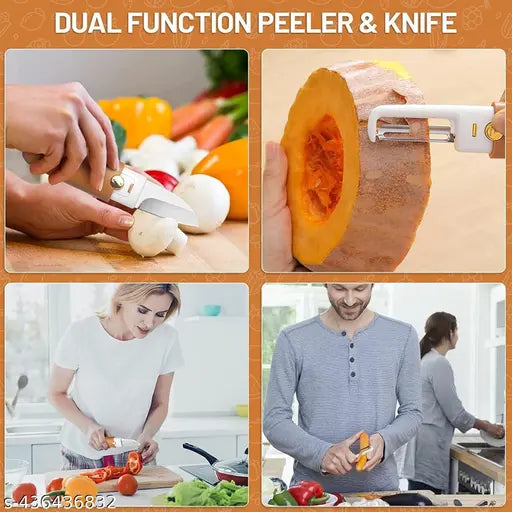 2-in-1 Premium Stainless Steel Peeler & Precision Knife