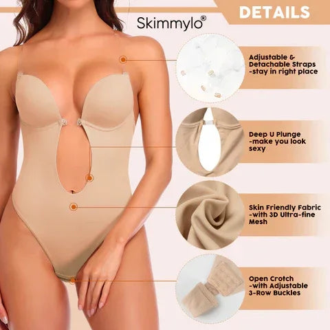 Anti-Slip Backless Waist Reduction Bodysuit