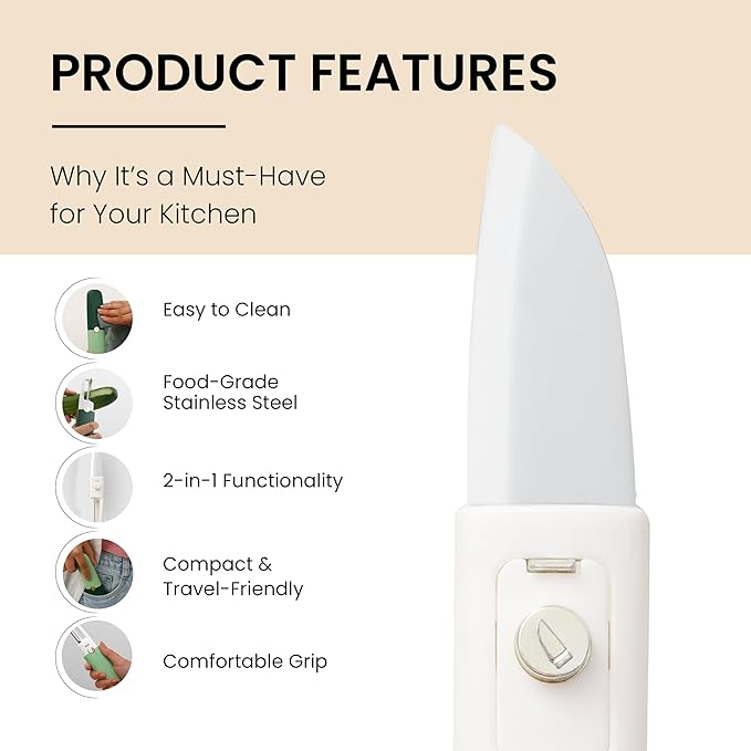 2-in-1 Premium Stainless Steel Peeler & Precision Knife