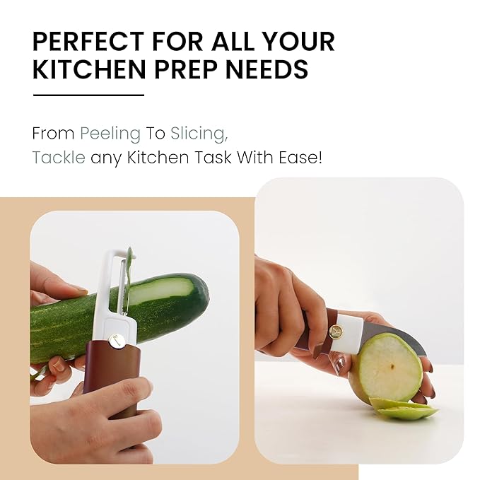 2-in-1 Premium Stainless Steel Peeler & Precision Knife