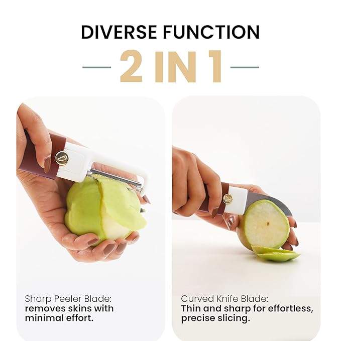 2-in-1 Premium Stainless Steel Peeler & Precision Knife