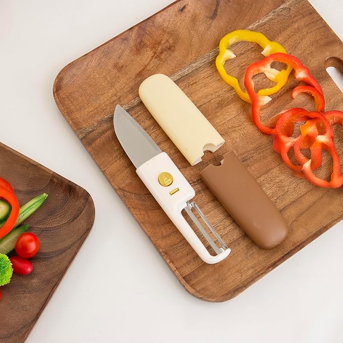 2-in-1 Premium Stainless Steel Peeler & Precision Knife