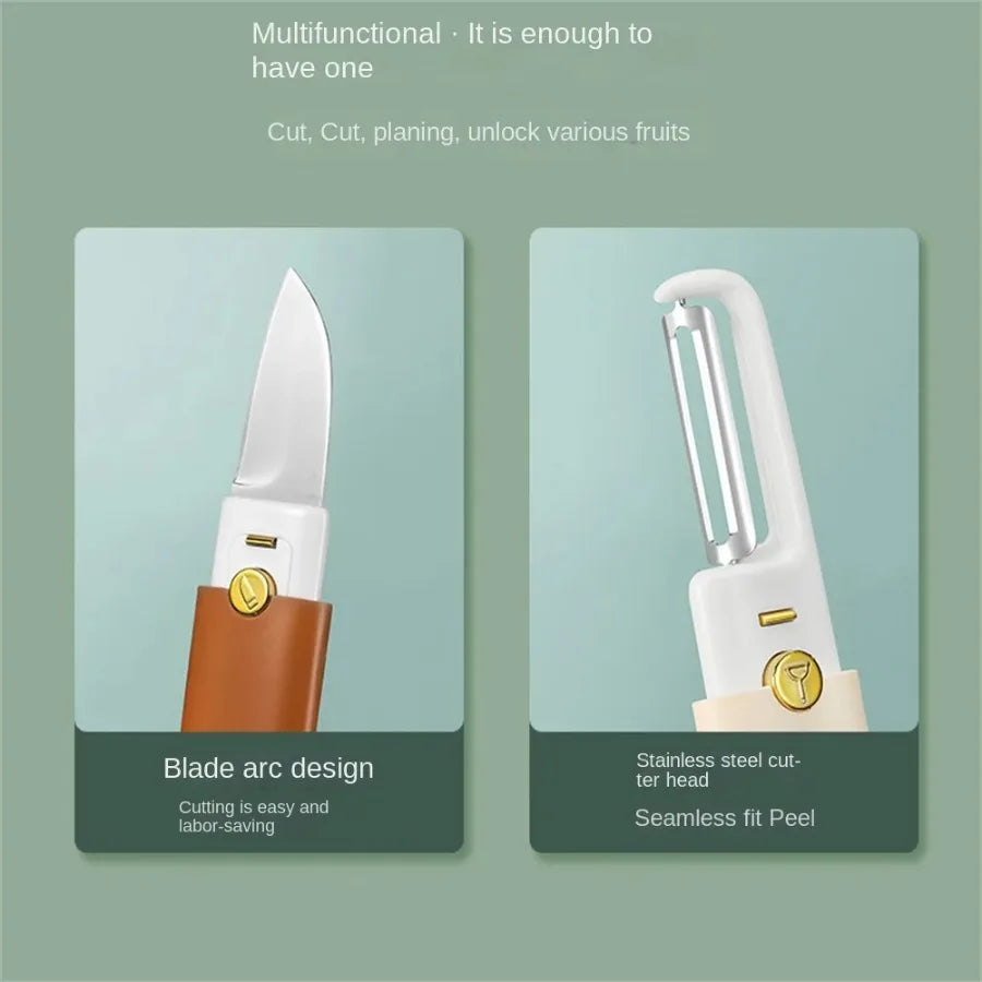 2-in-1 Premium Stainless Steel Peeler & Precision Knife