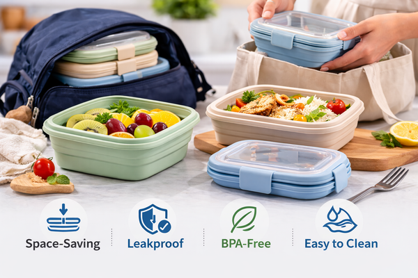 Best Collapsible Silicone Lunch Box for Travel and Meal Prep
