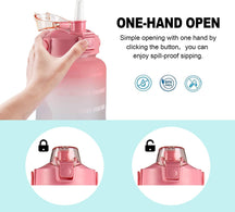 Portable Sports Gym Drinking Bottle with Straw