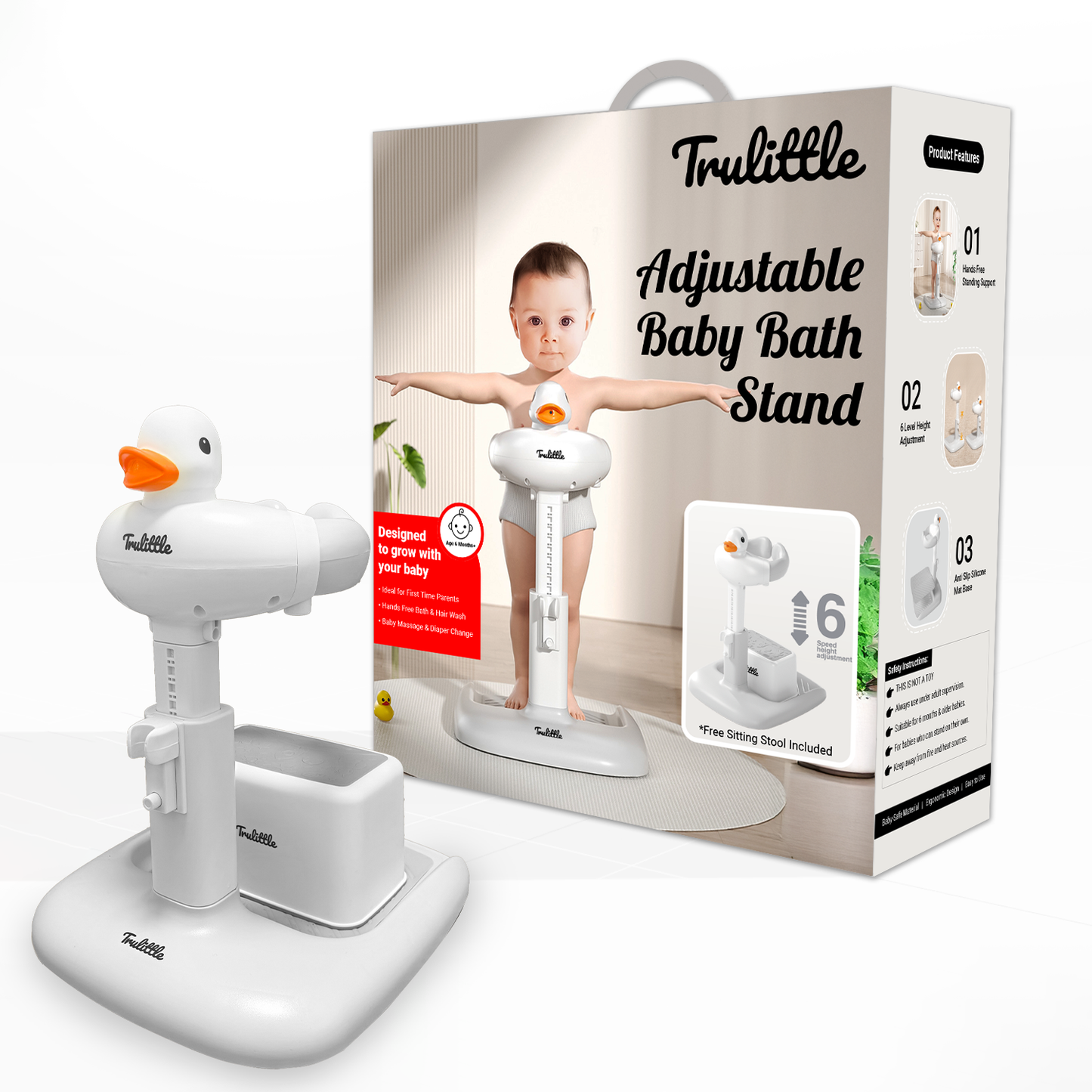 Adjustable Baby Bath Stand